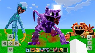 ITS REALLY SCARY NEW ADDON Poppy Playtime Chapter 3 in MINECRAFT PE [upl. by Nylitak387]