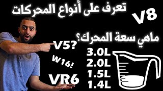 تعرف على أنواع المحركات وايضا سعة المحرك [upl. by Ylus]