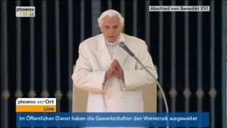 Letzte Generalaudienz von Papst Benedikt XVI  VOR ORT vom 27022013 [upl. by Cecilia]