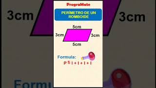 Perímetro de un Romboide  Figuras Geométricas   Ejercicios Shorts 👍 [upl. by Subak]