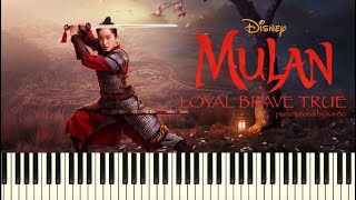 Christina Aguilera  Loyal Brave True Mulan Piano Tutorial  Sheets [upl. by Nomma]