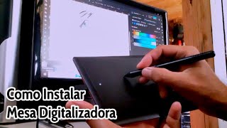 Como instalar mesa digitalizadora Wacom [upl. by Naujek]