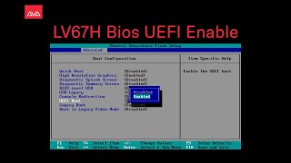 LV67H Bios UEFI Enable [upl. by Audwen878]