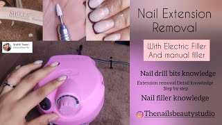 How to remove gelacrylic nail Extension  step by step Professionally  tutorial 💅🏻 [upl. by Teufert]