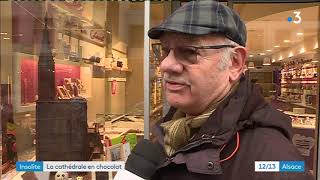 VIDEO  Strasbourg  un pâtissier reproduit la cathédrale en chocolat [upl. by Lorette390]