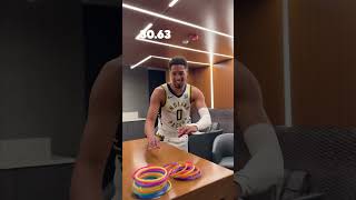 Tyrese Haliburton Takes on the Locker Room Time Trial ⏱️  Indiana Pacers [upl. by Ahserkal]