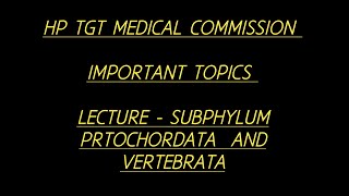 Hp tgt medical commission preparation  Lecture subphylum Protochordata and vertebrata [upl. by Bekha461]