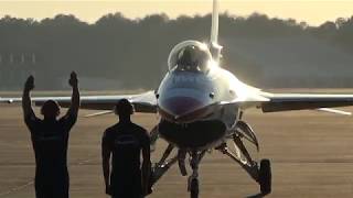 USAF Thunderbirds Arrive at Dobbins ARB for Super Bowl 53 [upl. by Euginomod]