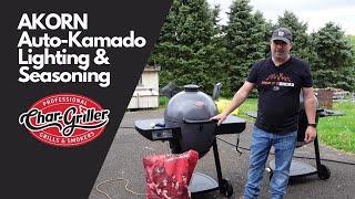 Lighting and Seasoning the CharGriller AKORN AutoKamado [upl. by Attela]