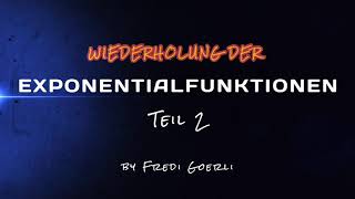 Wiederholung der Exponentialfunktionen Klasse 12 Teil 2 [upl. by Anaoj]