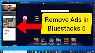 How To Disable or Remove Ads in Bluestacks 5  Block Ads in Bluestacks 5 in Windows 10  bluestacks [upl. by Anyah]