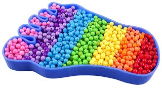 Satisfying Video l How to make Beads Balls from Mixing Candy Cutting ASMR l RainbowToyTocToc [upl. by Ozzy330]