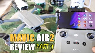 MAVIC AIR 2 Review  Part 1 In Depth  FLY MORE COMBO Unboxing Setup Updating Pros amp Cons [upl. by Fritts267]