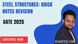 Steel Structures Quick Notes Revision kshitijsachan GATE2025 RRBJE ese [upl. by Normac]