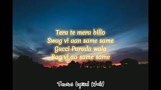 Same Same Song Lyrics  Singga Song  Latest Punjabi Song samesamesong singgasong [upl. by Anawik]