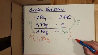 SCHLUSSRECHNUNG  direktes und indirektes Verhältnis indirekt  direkt proportional [upl. by Kepner]