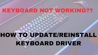 Fix Keyboard Issues on Windows 1011 UpdateReinstall Keyboard Driver [upl. by Ettevram890]