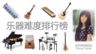 乐器难度排行榜Difficulty Ranking of Musical Instruments [upl. by Llehcnom]