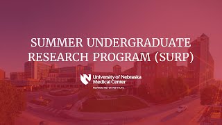 UNMC Summer Undergraduate Research Program SURP Opportunities at MMI MunroeMeyer Institute [upl. by Aiyot]