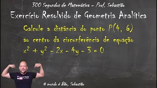 GEOMETRIA ANALÍTICA  CIRCUNFERÊNCIA  Exercício 21  Calcule a Distância [upl. by Carrelli]