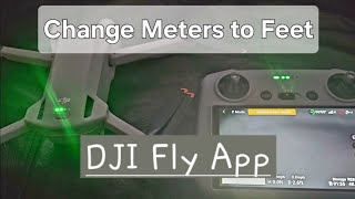 DJI FLY APP AND REMOTE HOW TO CHANGE METERS TO FEET [upl. by Vanden]