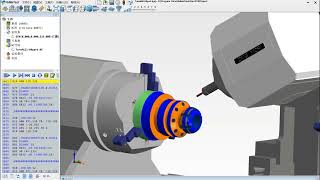 SolidCAM Toolpath Siemens 840D System  CTX800 Turnmill 04Part  HuiMaiTech Virtual CNC Training [upl. by Akitahs345]