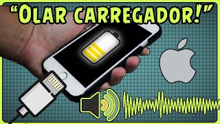 Como Colocar Voz Quando Conecta o Carregador iphone [upl. by Dnomaid]