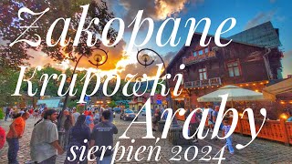 Zakopane Krupówki pełno Arabów w te wakacje spacer po mieście w sierpniową sobotę [upl. by Annahsar]