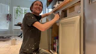 Updating kitchen cabinets using Valspar cabinet and furniture paint valspar [upl. by Botzow]