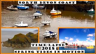 TimeLapse Spring Tides in Motion  Ilfracombe Lee Bay Watermouth North Devon Coast 2018 [upl. by Anitel]