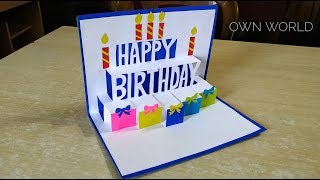 Beautiful Birthday Greeting Card Idea  DIY Birthday popup card DIY GREETING cards for birthday [upl. by Aifas]