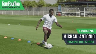 Michail Antonio  Speed and acceleration workout  Train like a pro [upl. by Januisz838]