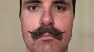 Petite Handlebar Mustache Growth Time Lapse [upl. by Hayila279]