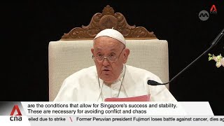 Pope Francis hails Singapore’s inclusiveness [upl. by Nipha749]