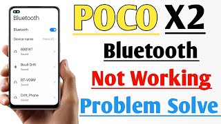 POCO X2 Bluetooth Not Working Problem Solve [upl. by Lokkin]