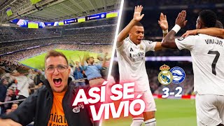 ASÍ SE VIVIÓ en el Bernabéu REAL MADRID 32 ALAVÉS  RODRYGO GOL VINICIUS MBAPPÉ LUCAS VÁZQUEZ [upl. by Ynattib]