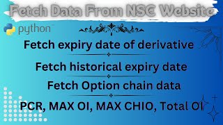 How to pull Option Chain Data  Analyzing data  Expiry Dates  part 2 [upl. by Enajaras281]