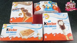 NOUVEAU GLACES KINDER et KINDER JOY EMOJI  Studio Bubble Tea Food [upl. by Ener]