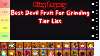 King Legacy All Devil Fruits Tier List BEST FOR GRINDING l King Legacy [upl. by Cesaria]