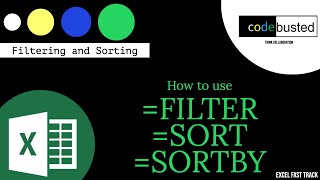 Use FILTER SORT amp SORTBY formula in MS Excel  Basic to Advance Microsoft Excel [upl. by Kinnon783]