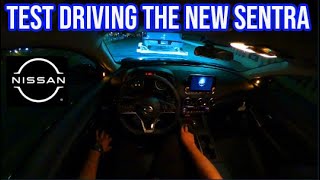 Test Driving The All New 2022 Nissan Sentra night highway and city driving [upl. by Lilyan]