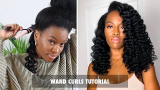 WAND CURLS ON MY NATURAL HAIR Tips for best results [upl. by Judye]