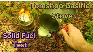 Tomshoo Gasifier Stove Solid Fuel Test [upl. by Erbes]