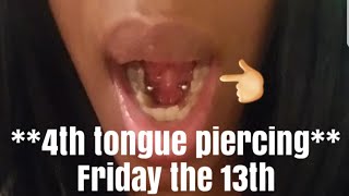 4 Tongue Piercings  Frenulum  Under the tongue [upl. by Claudette]