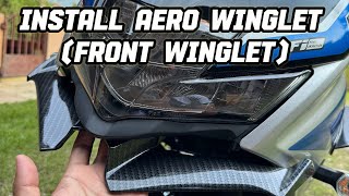 I installed front winglet aero at my Gixxer SF 250 [upl. by Neesay]