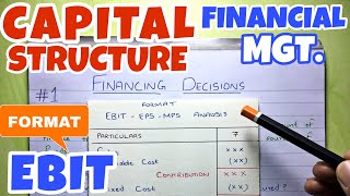 1 Capital Structure  Financing Decision  Financial Management  BCOM  BBA  CMA [upl. by Nimar]