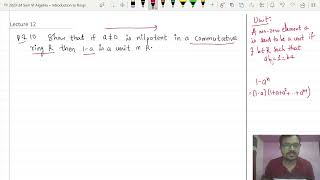 If a is nilpotent then 1a is a unit  Abstract Algebra [upl. by Womack243]