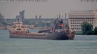 Kaye E Barker gives a Salute passing Port Huron on Aug 23rd 2024 [upl. by Leveridge919]