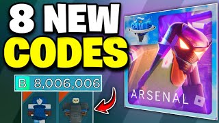 9 NEW⚠️ ARSENAL ROBLOX CODES AUGUST 2024  ARSENAL CODES [upl. by Nilhtac]