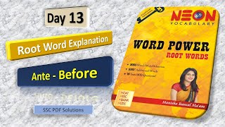 Ante  Before Explanation  Root Words Book by Manisha Bansal Maam  Day 13 [upl. by Astrid]